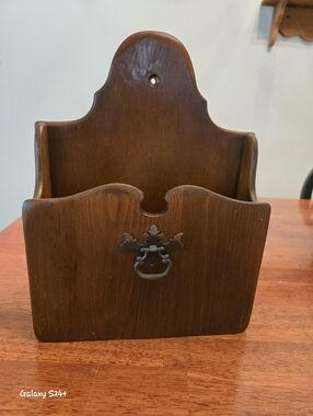 Vintage Wooden Box for mail/ Papers/ Flowers Etc.